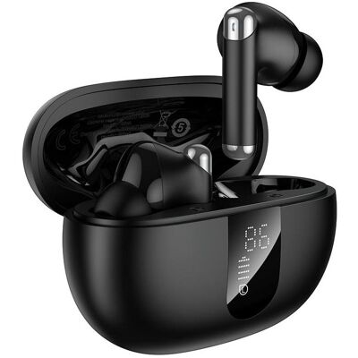 Hoco Wireless headphones wireless earphones bluetooth TWS ANC ENC EQ26 black (ANC, 7 h, Sans fil), Écouteurs, Noir Hoco Wireless headphones wireless earphones bluetooth TWS ANC ENC EQ26 black (ANC, 7 h, Sans fil), Écouteurs, Noir