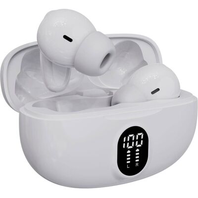 Écouteurs Bluetooth Denver TWE-57W blancs - téléphone Écouteurs Bluetooth Denver TWE-57W blancs - téléphone