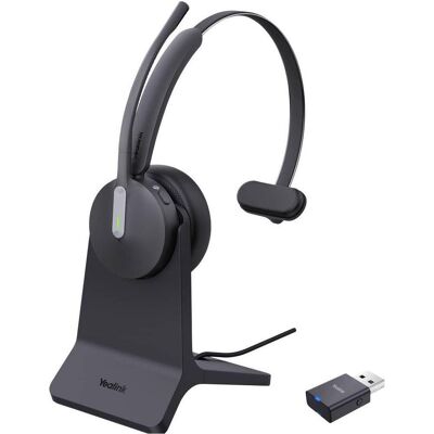 Yealink WH64 Hybrid Mono Teams avec station de charge (Sans fil, USB-C, Les équipes Microsoft), Casque micro de bureau, Noir Yealink WH64 Hybrid Mono Teams avec station de charge (Sans fil, USB-C, Les équipes Microsoft), Casque micro de bureau, Noir