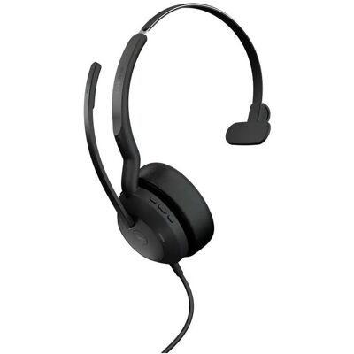 Jabra Evolve2 50 (Filaire, USB-A, Cisco, Les équipes Microsoft, Réunion Google, Unify, Zoom), Casque micro de bureau, Noir Jabra Evolve2 50 (Filaire, USB-A, Cisco, Les équipes Microsoft, Réunion Google, Unify, Zoom), Casque micro de bureau, Noir