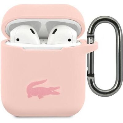 Coque en silicone rose Lacoste LCA2SI pour AirPods - Étui écouteurs Coque en silicone rose Lacoste LCA2SI pour AirPods - Étui écouteurs