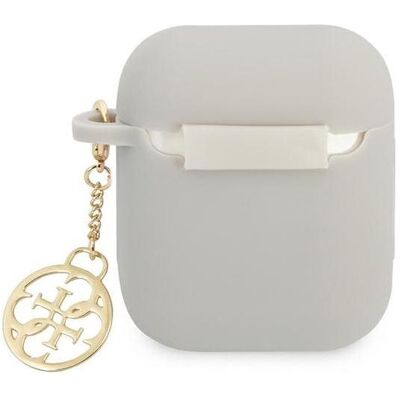 Étui en silicone Guess pour AirPods - Gris - Accessoire pour écouteurs Étui en silicone Guess pour AirPods - Gris - Accessoire pour écouteurs
