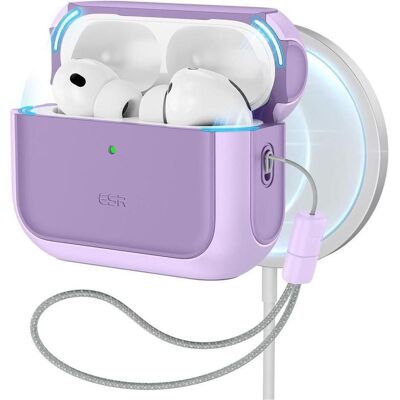 ESR Orbit Hybrid HaloLock AirPods Pro 3 (Couvercle de l'étui de chargement), Étui pour écouteurs + casque, Violet ESR Orbit Hybrid HaloLock AirPods Pro 3 (Couvercle de l'étui de chargement), Étui pour écouteurs + casque, Violet