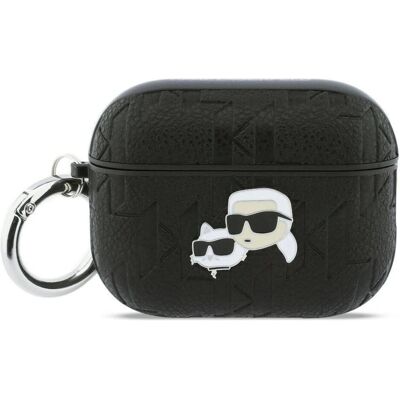 Karl Lagerfeld Case Monogram Karl & Choupette Head for AirPods Pro 3 black (Manchon pour casque d'écoute), Étui pour écouteurs + casque, Noir Karl Lagerfeld Case Monogram Karl & Choupette Head for AirPods Pro 3 black (Manchon pour casque d'écoute), Étui pour écouteurs + casque, Noir