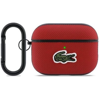 Lacoste Étui pour AirPods 3 Pro « Petit Pique Croc Logo Patch », rouge (Manchon pour casque d'écoute), Étui pour écouteurs + casque, Rouge Lacoste Étui pour AirPods 3 Pro « Petit Pique Croc Logo Patch », rouge (Manchon pour casque d'écoute), Étui pour écouteurs + casque, Rouge