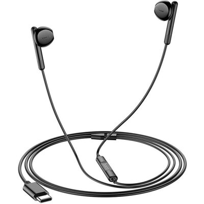 Hoco Wired headphones wire earphones Type C with microphone M93 black (Filaire), Écouteurs, Noir Hoco Wired headphones wire earphones Type C with microphone M93 black (Filaire), Écouteurs, Noir