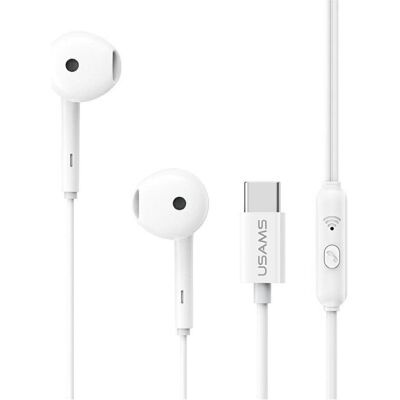 Usams Stereo headphones EP-50 USB-C 1.2m white (Filaire), Écouteurs, Blanc Usams Stereo headphones EP-50 USB-C 1.2m white (Filaire), Écouteurs, Blanc