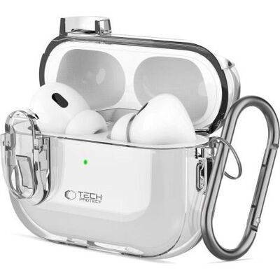 Tech-Protect Headphone case Apple SLIM HOOK APPLE AIRPODS PRO 1 / 2 Transparent (Manchon pour casque d'écoute), Étui pour écouteurs + casque, Transparent Tech-Protect Headphone case Apple SLIM HOOK APPLE AIRPODS PRO 1 / 2 Transparent (Manchon pour casque d'écoute), Étui pour écouteurs + casque, Transparent