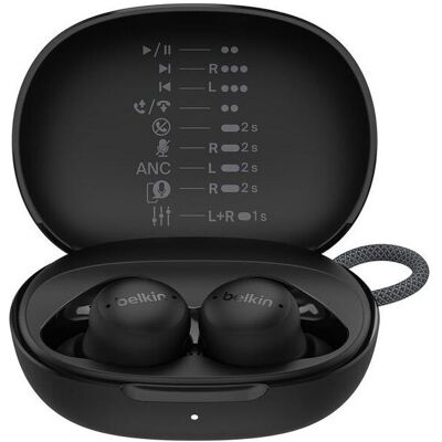 Belkin Soundform Isolate Noise Cancel. Écouteurs intra-auriculaires noirs AUC017hqBK (8 h, Sans fil), Écouteurs, Noir Belkin Soundform Isolate Noise Cancel. Écouteurs intra-auriculaires noirs AUC017hqBK (8 h, Sans fil), Écouteurs, Noir