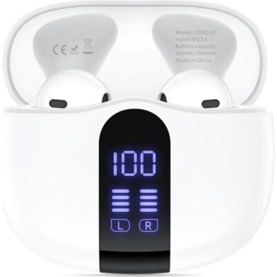 Tech-Protect Ultraboost Tws Kopfhörer Core G2 Weiss (2 h, Sans fil), Écouteurs, Blanc Tech-Protect Ultraboost Tws Kopfhörer Core G2 Weiss (2 h, Sans fil), Écouteurs, Blanc