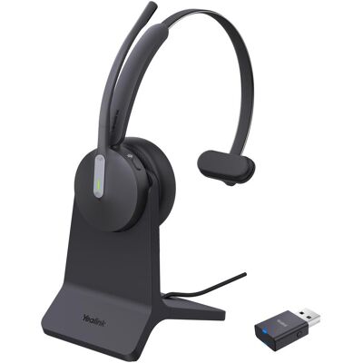 Yealink WH64 Hybrid Mono Teams avec station de charge (Sans fil, USB-C, Les équipes Microsoft), Casque micro de bureau, Noir Yealink WH64 Hybrid Mono Teams avec station de charge (Sans fil, USB-C, Les équipes Microsoft), Casque micro de bureau, Noir