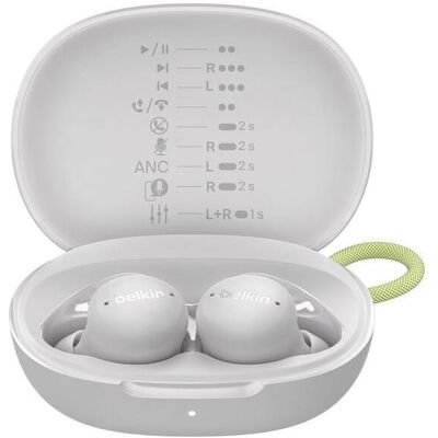 Belkin Soundform Isolate Noise Cancel. Écouteurs intra-auriculaires gris AUC017hqGY (ANC, NC, 8 h, Sans fil), Écouteurs, Gris Belkin Soundform Isolate Noise Cancel. Écouteurs intra-auriculaires gris AUC017hqGY (ANC, NC, 8 h, Sans fil), Écouteurs, Gris