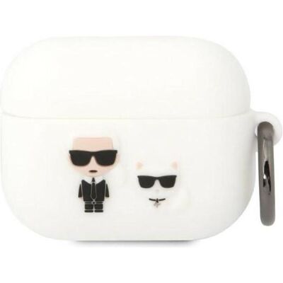 Etui en silicone Karl Lagerfeld pour AirPods Pro - Blanc Etui en silicone Karl Lagerfeld pour AirPods Pro - Blanc