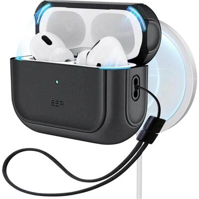 ESR Orbit Hybrid HaloLock AirPods Pro 3 (Couvercle de l'étui de chargement), Étui pour écouteurs + casque, Noir ESR Orbit Hybrid HaloLock AirPods Pro 3 (Couvercle de l'étui de chargement), Étui pour écouteurs + casque, Noir