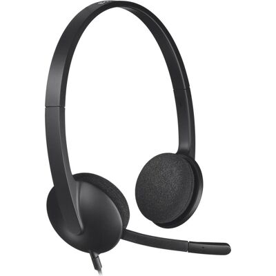 Logitech H340 (Filaire, USB-A, Skype), Casque micro de bureau, Noir Logitech H340 (Filaire, USB-A, Skype), Casque micro de bureau, Noir