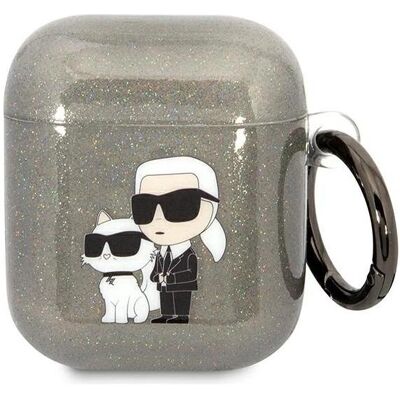 Coque Airpods Karl Lagerfeld - Noir/Glitter Noir - Protection Élégante Coque Airpods Karl Lagerfeld - Noir/Glitter Noir - Protection Élégante