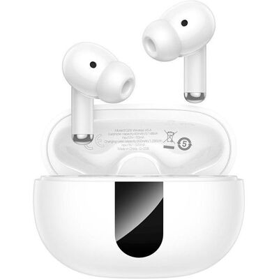 Hoco Wireless headphones wireless earphones bluetooth TWS ANC ENC EQ26 white (ANC, 7 h, Sans fil), Écouteurs, Blanc Hoco Wireless headphones wireless earphones bluetooth TWS ANC ENC EQ26 white (ANC, 7 h, Sans fil), Écouteurs, Blanc