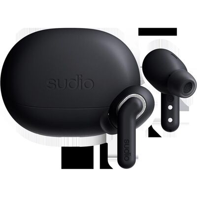 Sudio Noise Cancelling Earbuds (ANC, 30 h, Sans fil), Écouteurs, Noir Sudio Noise Cancelling Earbuds (ANC, 30 h, Sans fil), Écouteurs, Noir
