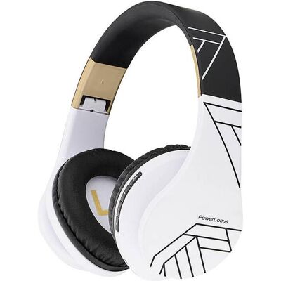 PowerLocus Casque sans fil P2 (noir-blanc) (Pas de réduction du bruit, 20 h, Filaire, Sans fil), Écouteurs, Blanc, Noir PowerLocus Casque sans fil P2 (noir-blanc) (Pas de réduction du bruit, 20 h, Filaire, Sans fil), Écouteurs, Blanc, Noir