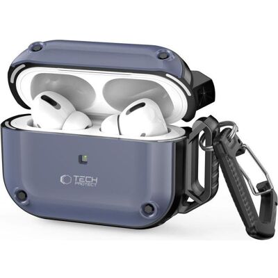 Tech-Protect ROUGH HOOK Apple AIRPODS PRO 1 / 2 STEEL BLUE (Manchon pour casque d'écoute), Étui pour écouteurs + casque, Bleu Tech-Protect ROUGH HOOK Apple AIRPODS PRO 1 / 2 STEEL BLUE (Manchon pour casque d'écoute), Étui pour écouteurs + casque, Bleu