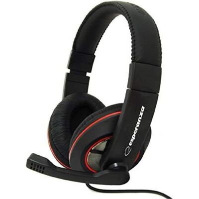 Esperanza EH118 Casque et écouteurs filaires Bandeau Appels/Musique Noir Rouge (Filaire), Écouteurs, Rouge, Noir Esperanza EH118 Casque et écouteurs filaires Bandeau Appels/Musique Noir Rouge (Filaire), Écouteurs, Rouge, Noir