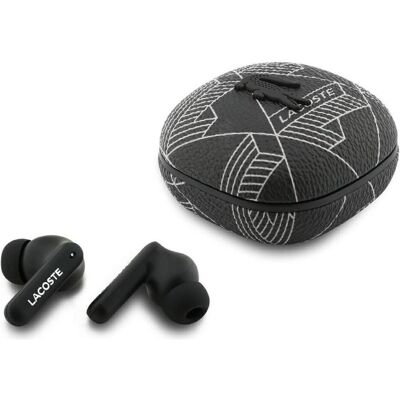 Lacoste Earphones TWS Monogram The Blend Bluetooth ENC ANC black (ANC, 6 h, Sans fil), Écouteurs, Noir Lacoste Earphones TWS Monogram The Blend Bluetooth ENC ANC black (ANC, 6 h, Sans fil), Écouteurs, Noir