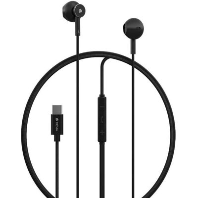 Devia écouteurs filaires Smart M2 Digital Metal USB-C noir (Filaire), Écouteurs, Noir Devia écouteurs filaires Smart M2 Digital Metal USB-C noir (Filaire), Écouteurs, Noir