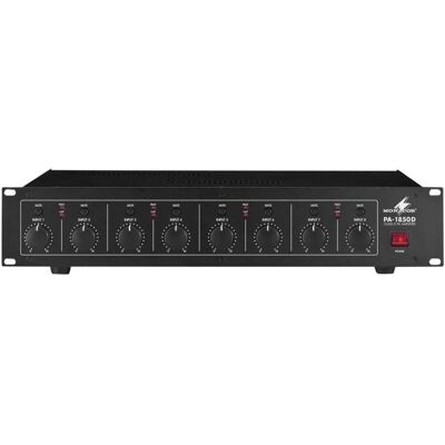 MONACOR Amplificateur Public Adress PA-1850D 50 W 8 canaux (Amplificateur), Amplificateur stéréo, Noir MONACOR Amplificateur Public Adress PA-1850D 50 W 8 canaux (Amplificateur), Amplificateur stéréo, Noir