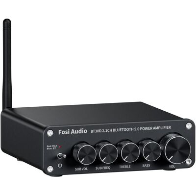 Fosi Audio BT30D - 2.1-Kanal Endverstärker - Bluetooth 5.0 (Amplificateur de puissance), Amplificateur stéréo, Noir Fosi Audio BT30D - 2.1-Kanal Endverstärker - Bluetooth 5.0 (Amplificateur de puissance), Amplificateur stéréo, Noir