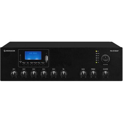 MONACOR Amplificateur ELA, Amplificateur stéréo, Noir MONACOR Amplificateur ELA, Amplificateur stéréo, Noir