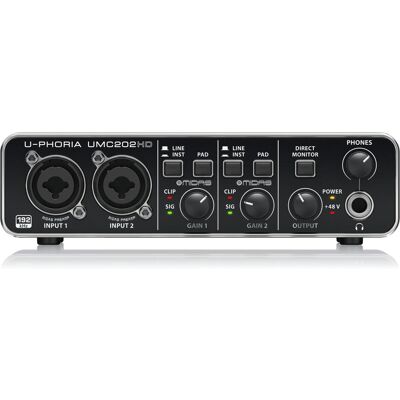 Behringer UMC202HD (USB), Interface audio, Noir Behringer UMC202HD (USB), Interface audio, Noir