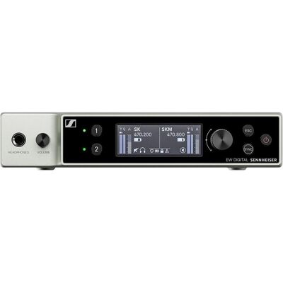 Sennheiser EW-DX EM 2 Q1-9 twee kanaals ontvanger (470.2 - 550 MHz), Support pour projecteur, Argent, Noir Sennheiser EW-DX EM 2 Q1-9 twee kanaals ontvanger (470.2 - 550 MHz), Support pour projecteur, Argent, Noir