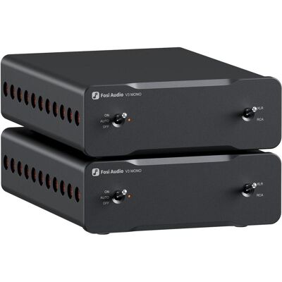 Fosi Audio V3 MONO-2 Pack Mono Channel + Subwoofer-Verstärker (Amplificateur de puissance), Amplificateur stéréo, Noir Fosi Audio V3 MONO-2 Pack Mono Channel + Subwoofer-Verstärker (Amplificateur de puissance), Amplificateur stéréo, Noir