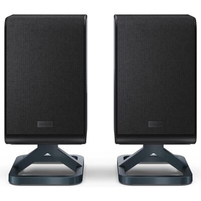 Sharp Speakers HT-SPR52021(BK) Q Soundbar 2.0.2 Wireless Rear Surround Speakers, Black (200 W, 2.0.2 Canal), Barre de son, Argent, Noir Sharp Speakers HT-SPR52021(BK) Q Soundbar 2.0.2 Wireless Rear Surround Speakers, Black (200 W, 2.0.2 Canal), Barre de son, Argent, Noir