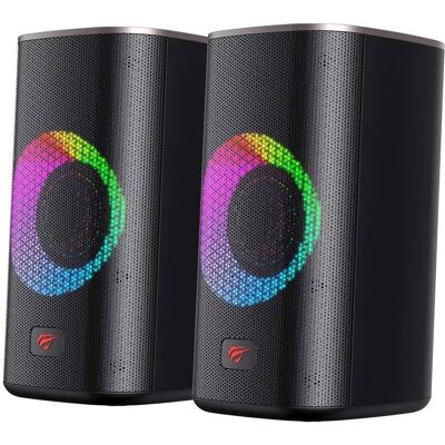 Havit SK212 Haut-parleurs d'ordinateur RGB, Haut-parleur PC, Noir Havit SK212 Haut-parleurs d'ordinateur RGB, Haut-parleur PC, Noir