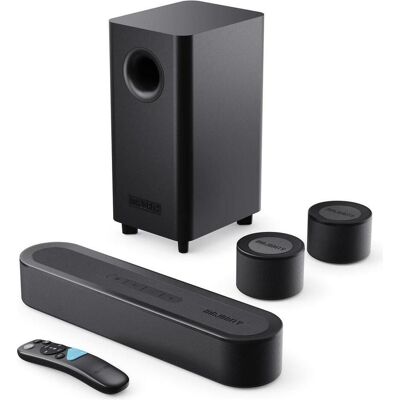 Majority Bowfell Halo schwarz / 5.1-Kanal-System / 300 W / HDMI / Bluetooth / USB / AUX (300 W, 5.1 canaux), Barre de son, Noir Majority Bowfell Halo schwarz / 5.1-Kanal-System / 300 W / HDMI / Bluetooth / USB / AUX (300 W, 5.1 canaux), Barre de son, Noir