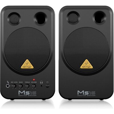 Behringer Ms16 (Actif, Couples), Enceinte studio, Noir Behringer Ms16 (Actif, Couples), Enceinte studio, Noir