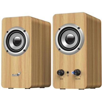 Genius SP-HF400 Lautsprecher Kiefernholz, Haut-parleur PC, Marron Genius SP-HF400 Lautsprecher Kiefernholz, Haut-parleur PC, Marron