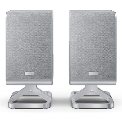 Sharp Speakers HT-SPR52021(SL) Q Soundbar 2.0.2 Wireless Rear Surround Speakers, Silver (200 W, 2.0.2 Canal), Barre de son, Argent Sharp Speakers HT-SPR52021(SL) Q Soundbar 2.0.2 Wireless Rear Surround Speakers, Silver (200 W, 2.0.2 Canal), Barre de son, Argent