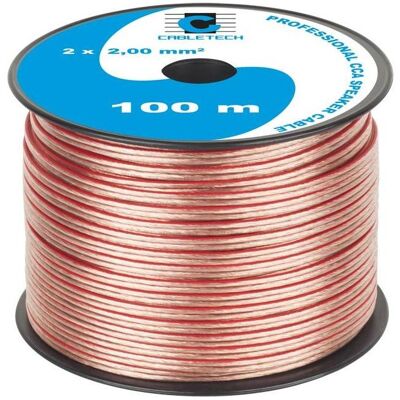 Cabletech Câble de haut-parleur CCA 2,0 mm (0.17 m, 2 mm²² mm), Câble d'enceinte Cabletech Câble de haut-parleur CCA 2,0 mm (0.17 m, 2 mm²² mm), Câble d'enceinte