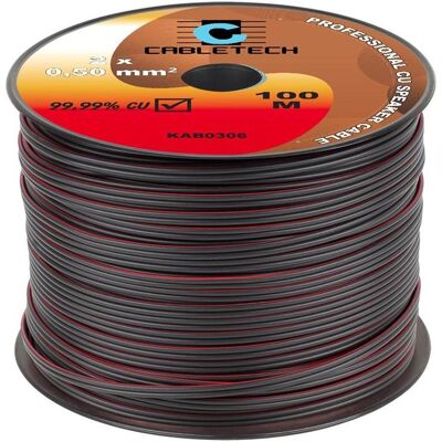 Cabletech Câble de haut-parleur 0 5mm noir (0.12 m), Câble d'enceinte, Noir Cabletech Câble de haut-parleur 0 5mm noir (0.12 m), Câble d'enceinte, Noir