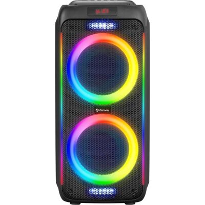 Denver BPS-458 BT Haut-parleur de fête noir (4 h), Enceinte Bluetooth, Noir Denver BPS-458 BT Haut-parleur de fête noir (4 h), Enceinte Bluetooth, Noir