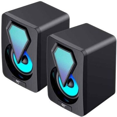 Havit SK210mini PRO RGB haut-parleurs d'ordinateur, Haut-parleur PC, Noir Havit SK210mini PRO RGB haut-parleurs d'ordinateur, Haut-parleur PC, Noir