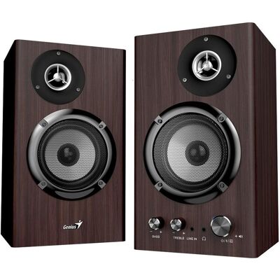 Genius repro SP-HF1812BT / Dunkelbraun / Holz / BT, Haut-parleur PC, Marron Genius repro SP-HF1812BT / Dunkelbraun / Holz / BT, Haut-parleur PC, Marron
