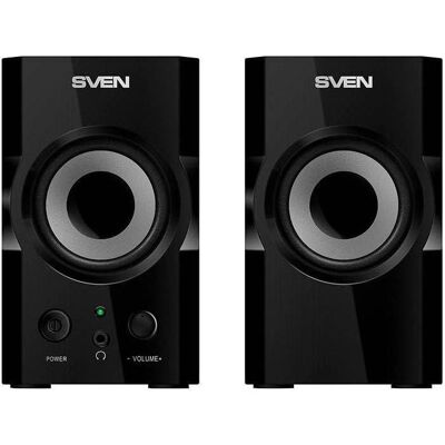 Sven Haut-parleurs SPS-606 6W (noir), Haut-parleur PC, Noir Sven Haut-parleurs SPS-606 6W (noir), Haut-parleur PC, Noir