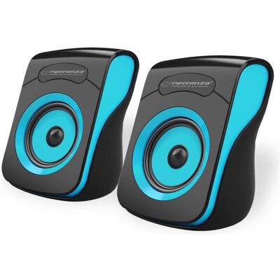 Esperanza Flamenco 2.0, noir / bleu, Haut-parleur PC, Noir Esperanza Flamenco 2.0, noir / bleu, Haut-parleur PC, Noir