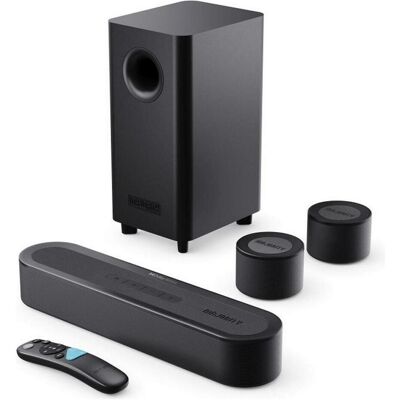 Majority Bowfell Halo 5.1 Dolby Atmos (300 W, 5.1 canaux), Barre de son, Noir Majority Bowfell Halo 5.1 Dolby Atmos (300 W, 5.1 canaux), Barre de son, Noir