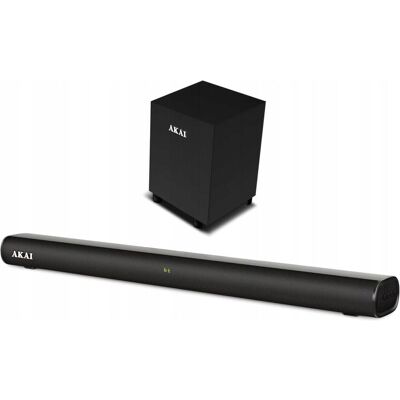 Akai SOUNDBAR ASB-20CSW 2.1 PRZEWODOWY SUBWOOFER (80 W, Canal 2.1), Barre de son, Noir Akai SOUNDBAR ASB-20CSW 2.1 PRZEWODOWY SUBWOOFER (80 W, Canal 2.1), Barre de son, Noir