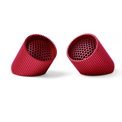 Ensemble de Haut-parleurs Bluetooth Magnétique Lexon Ray - 8h - Rouge Ensemble de Haut-parleurs Bluetooth Magnétique Lexon Ray - 8h - Rouge