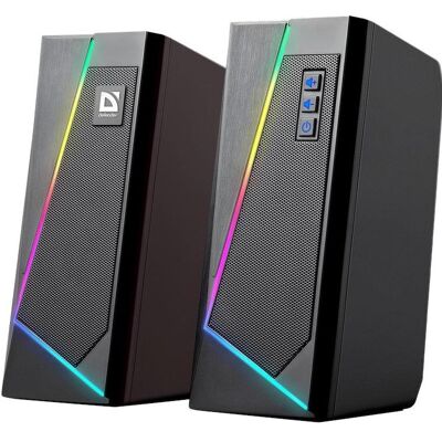 Haut-parleur Bluetooth Portable Defender - 65103 - Noir - 10W - Bluetooth 2.0 - Rétroéclairage RGB Haut-parleur Bluetooth Portable Defender - 65103 - Noir - 10W - Bluetooth 2.0 - Rétroéclairage RGB